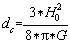 dc = 3*H0^2/(8*Pi*G)